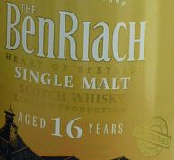 BenRiach 16 Year Old Sauternes Label