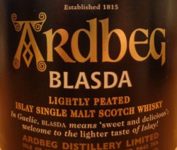 Ardbeg Blasda Label