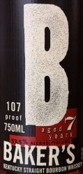 Baker's 7 Years Old Label 2