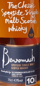 Benromach 10 Years Old Label 2