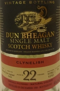 Clynelish 1990 (Ian MacLeod 'Dun Bheagan') Label 2