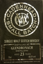 Glendronach 1990 (Cadenhead Small Batch) Label 3