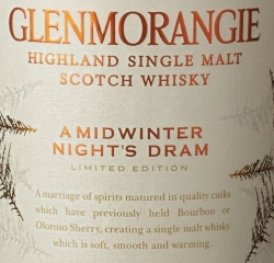 Glenmorangie A Midwinter Night's Dram Label 2