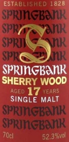 Springbank 17 Years Old Sherry Wood Label NEW